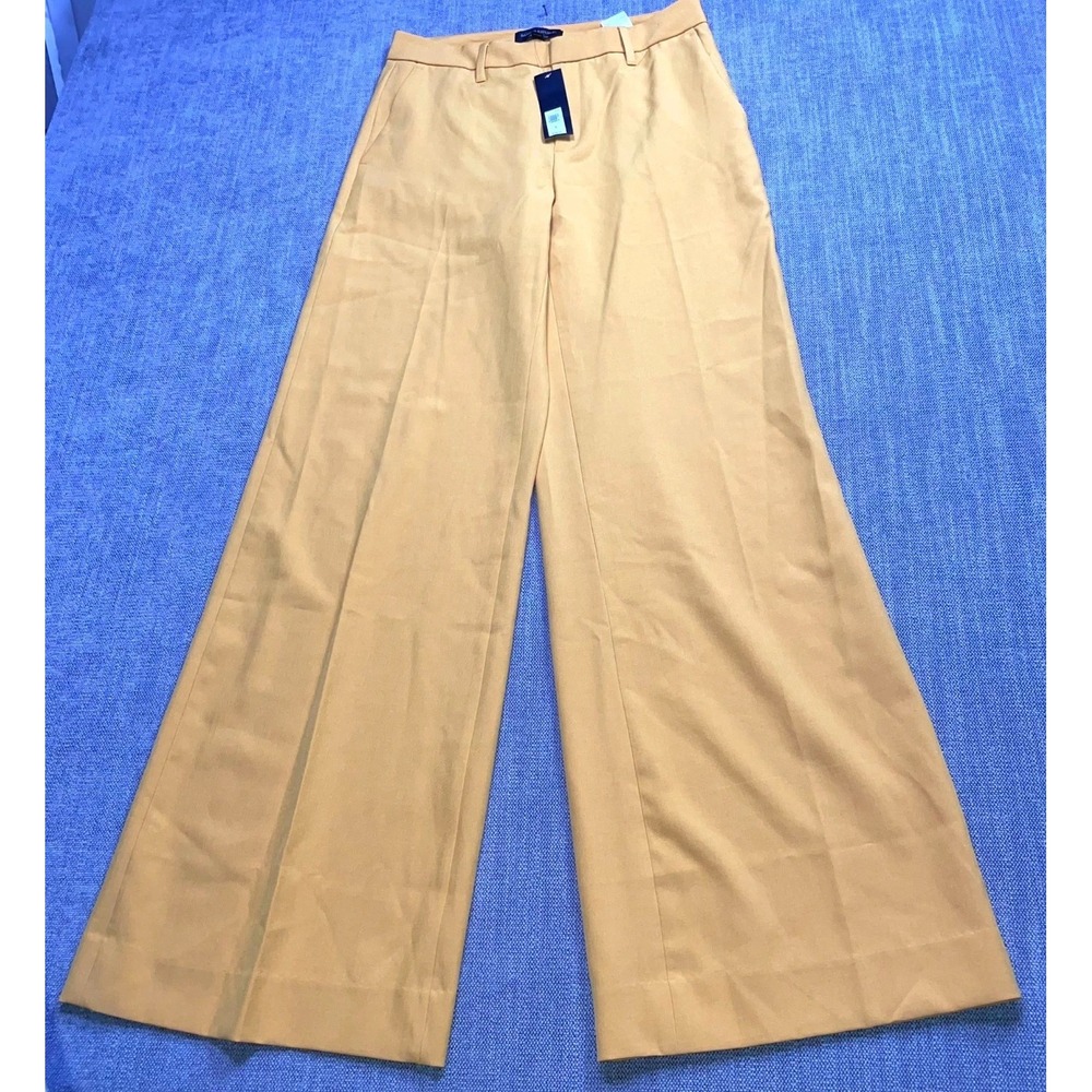 Banana Republic Sculpted Dress Pants Womens 2 Yellow Wide Leg 721392-07-1